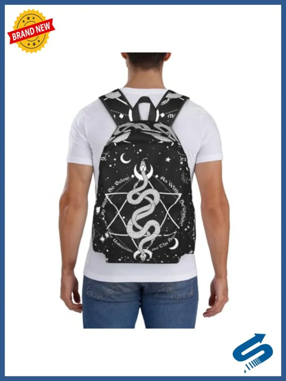 Gothic Serpents Laptop Backpack Daypack for College Travel Hiking